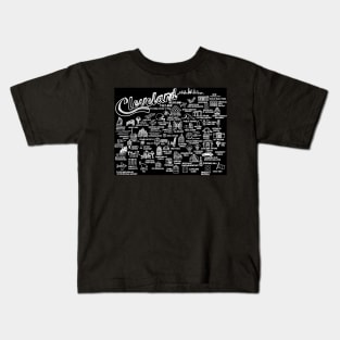 Cleveland Ohio Map Kids T-Shirt